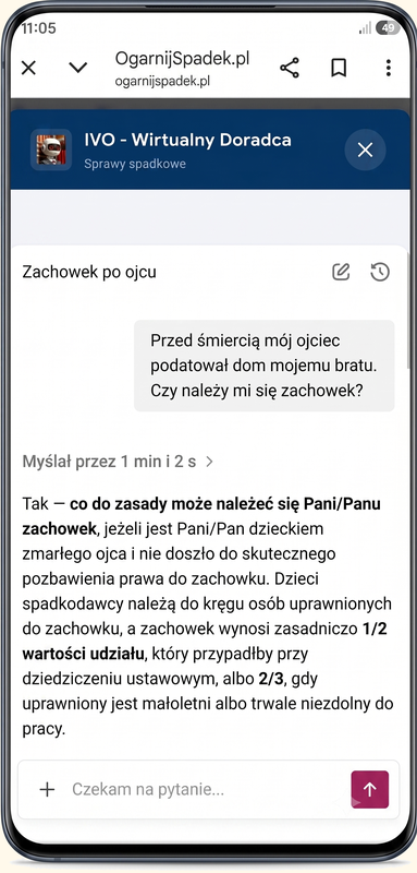 Przykładowa rozmowa z IVO